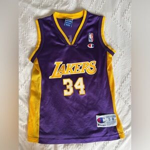 Youth Shaq Lakers Jersey Vintage Champions Size S 8